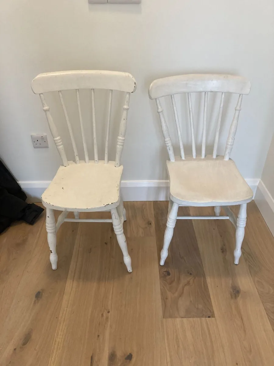Kitchen Chairs x 2 - Windsor - Antique Farmhouse - Image 3