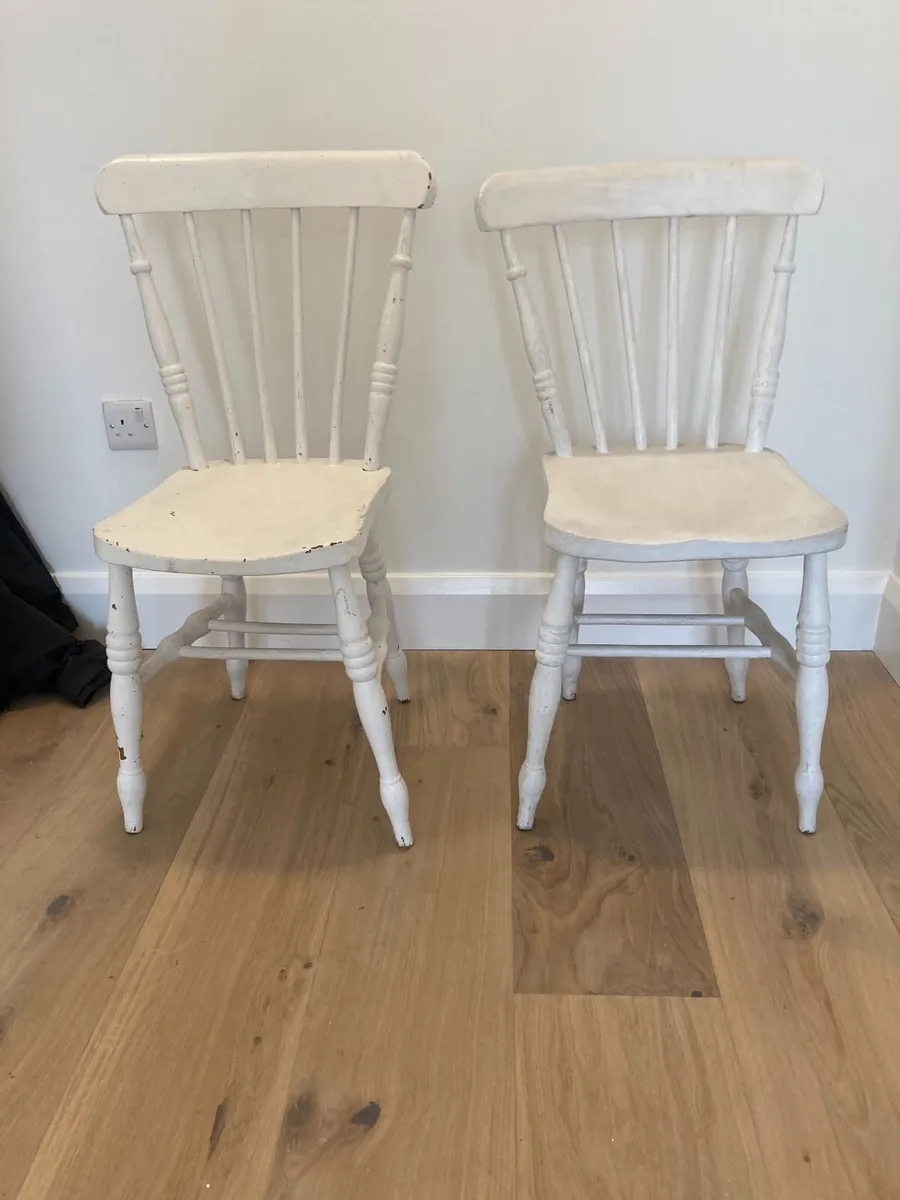 Kitchen Chairs x 2 - Windsor - Antique Farmhouse - Image 4