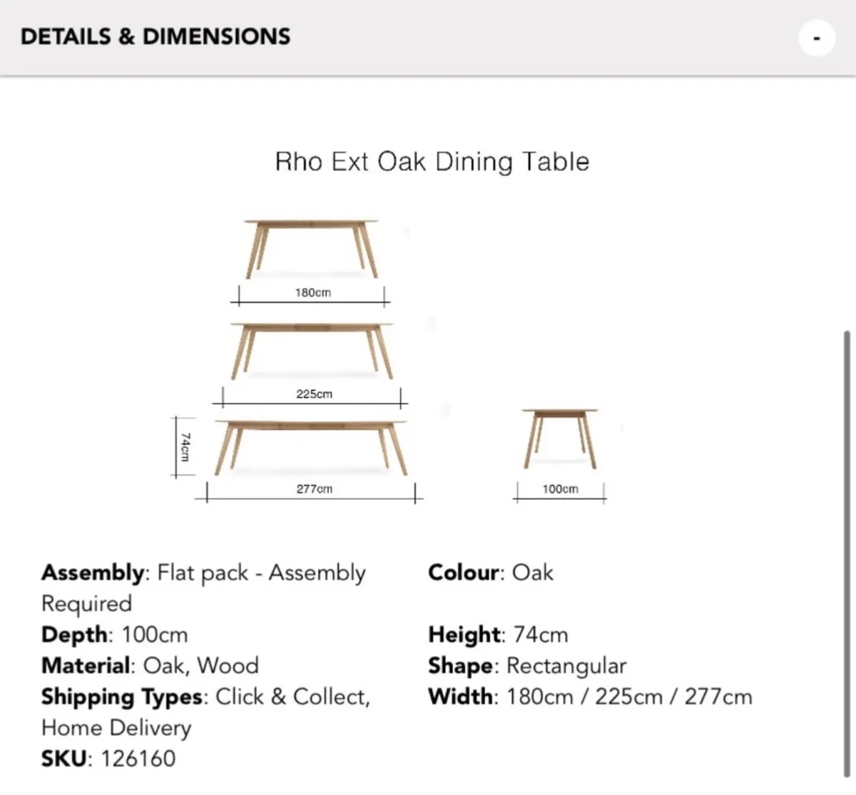 Oak Dining Table - Image 2