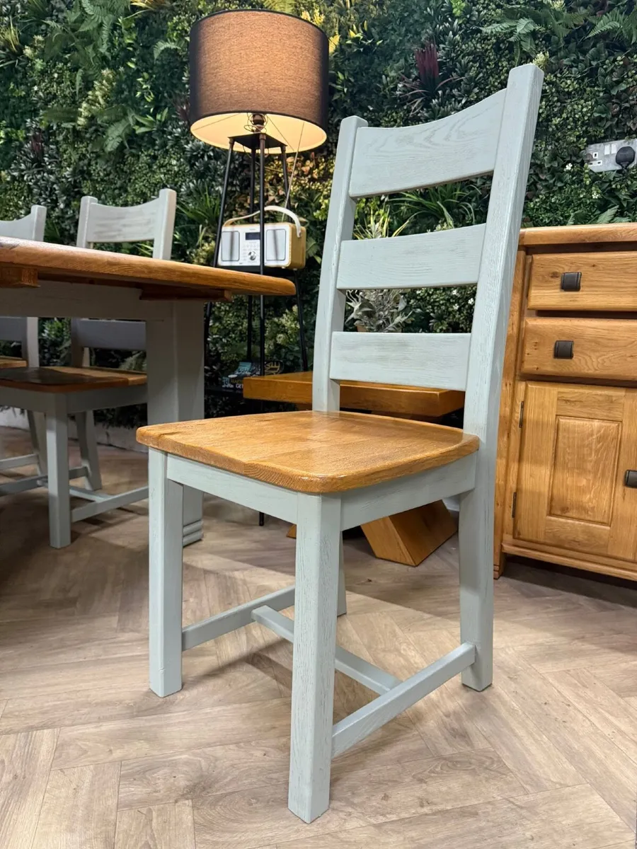 Oak Dining Table Set - Image 2