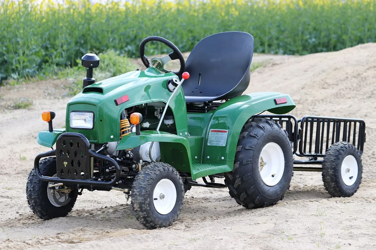 Mini Kids Tractor with Trailer - 110cc Petrol - Image 1