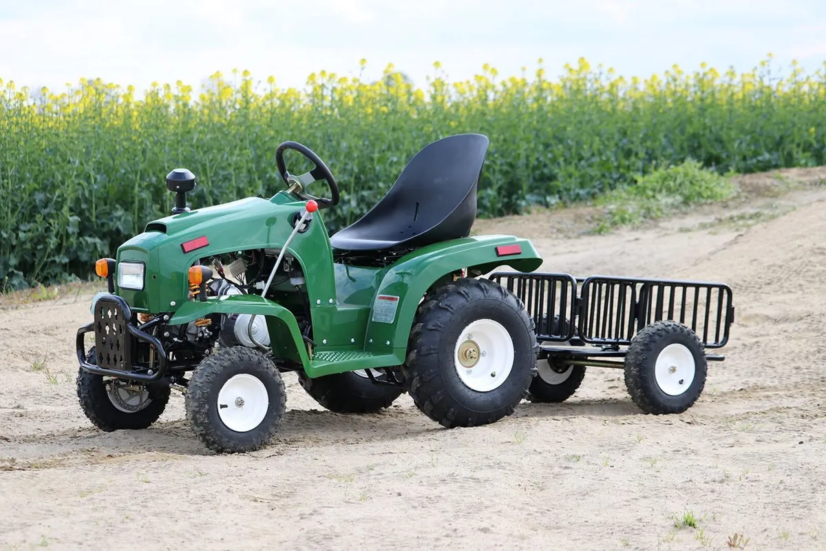Mini Kids Tractor with Trailer - 110cc Petrol - Image 3