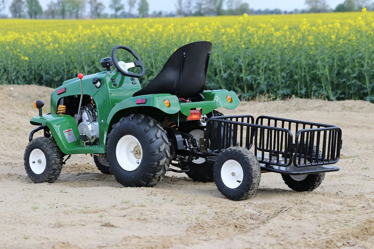 Mini Kids Tractor with Trailer - 110cc Petrol - Image 4