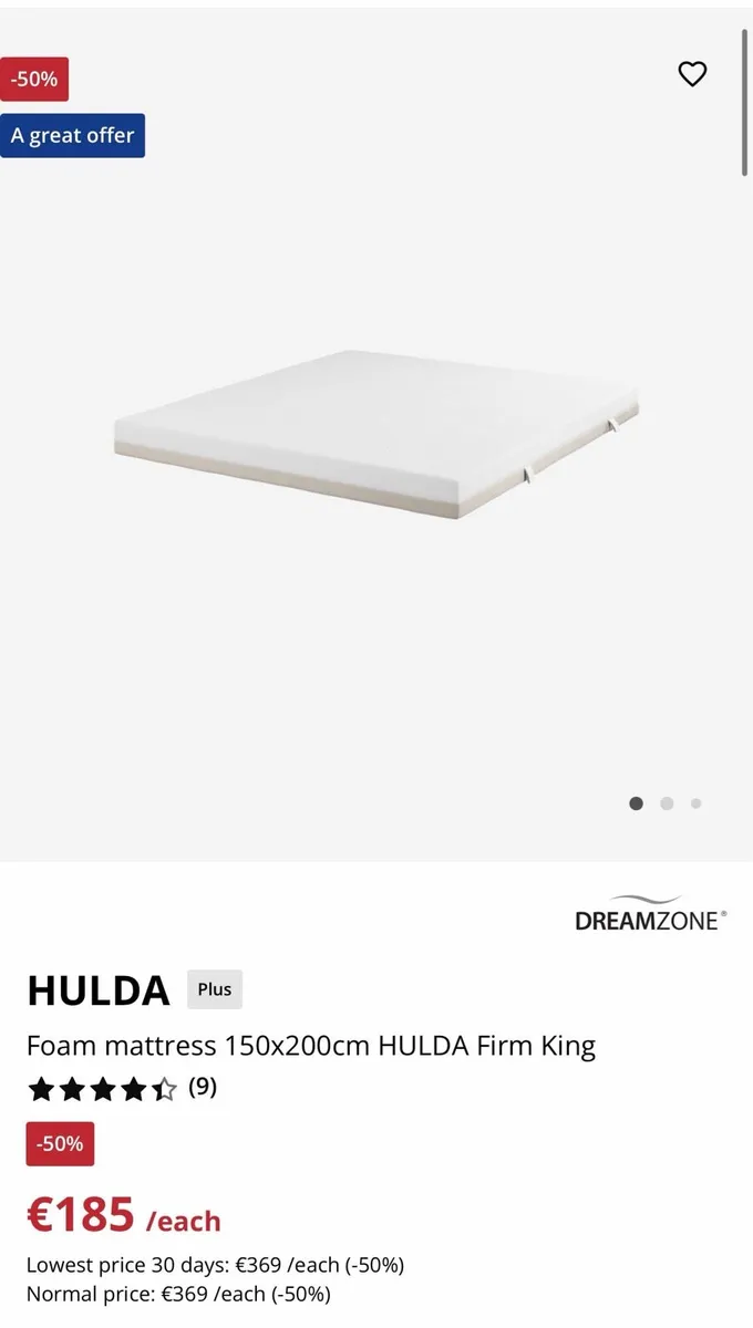 Kingsize Bed and Mattress - Image 2