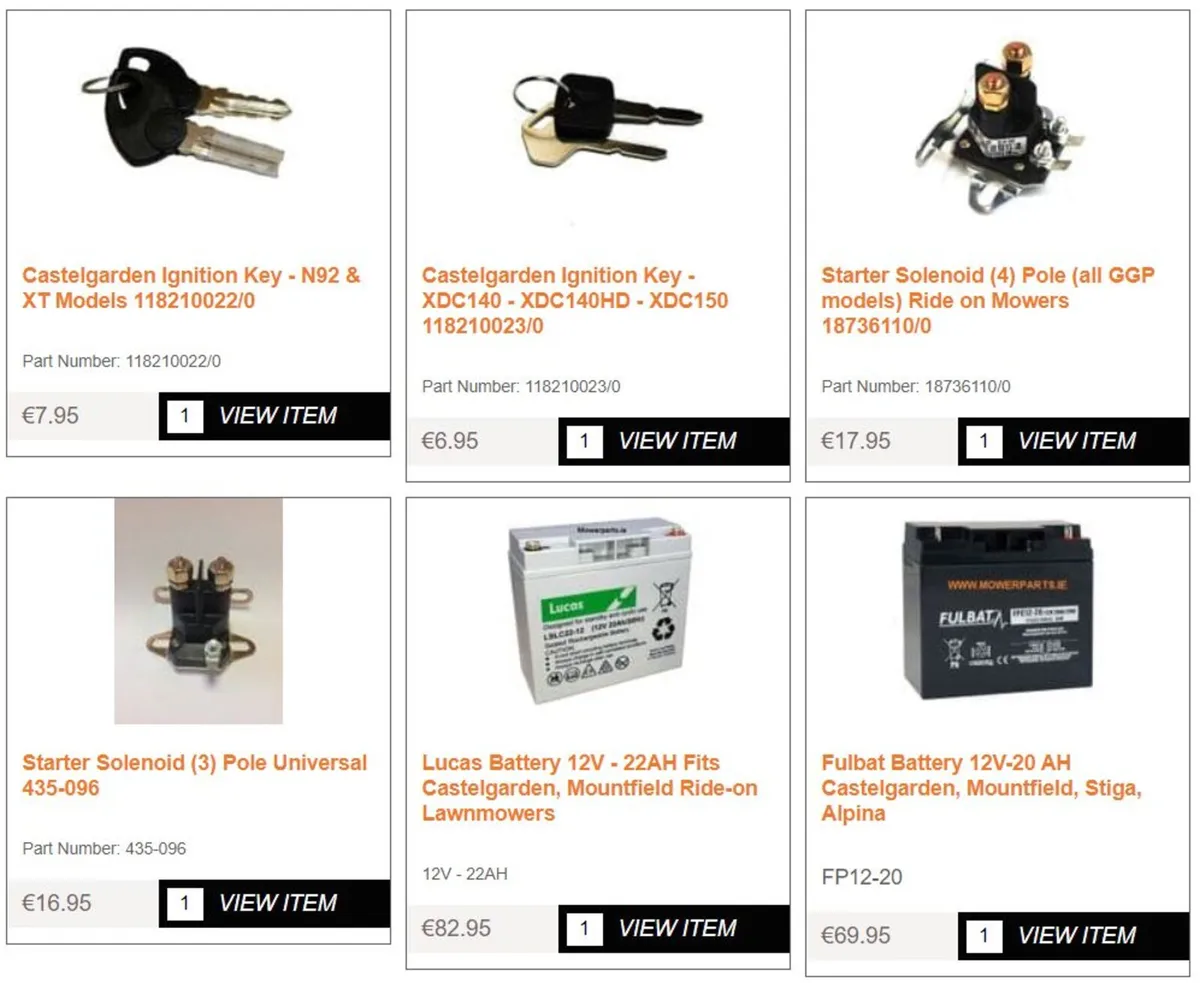 Castelgarden Mountfield Stiga Alpina Honda Parts - Image 2