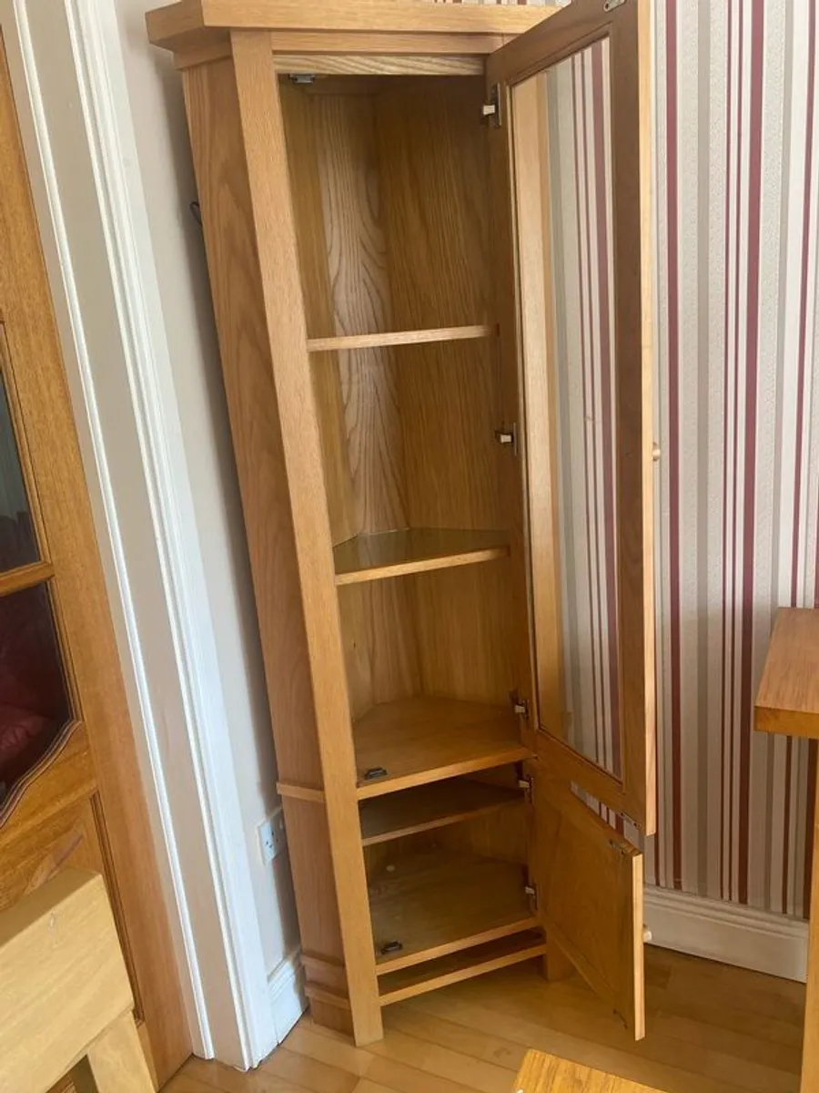 solid  oak corner unit - Image 3