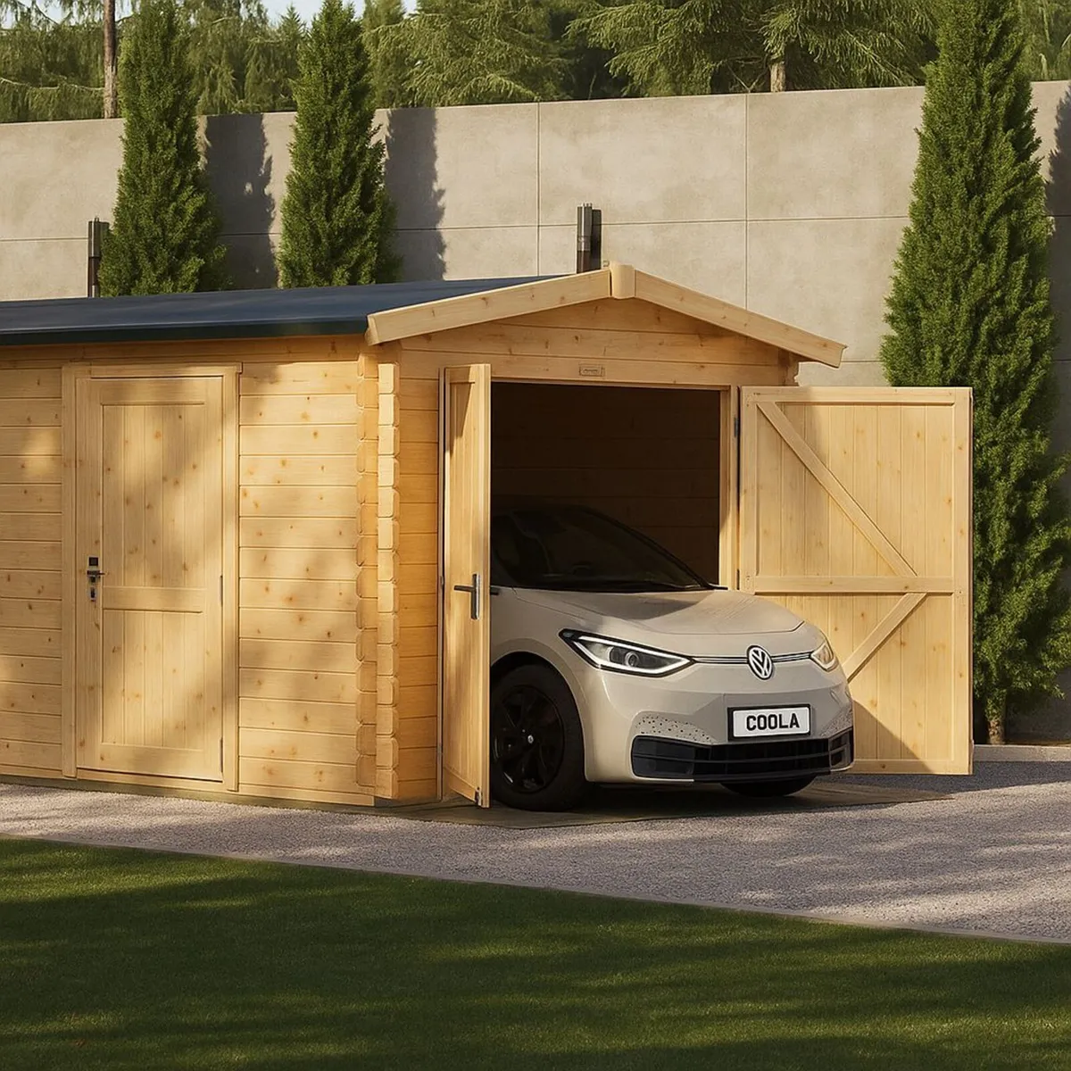 Coola Apex 44mm 20x12 Log Cabin Car Garage - Image 4