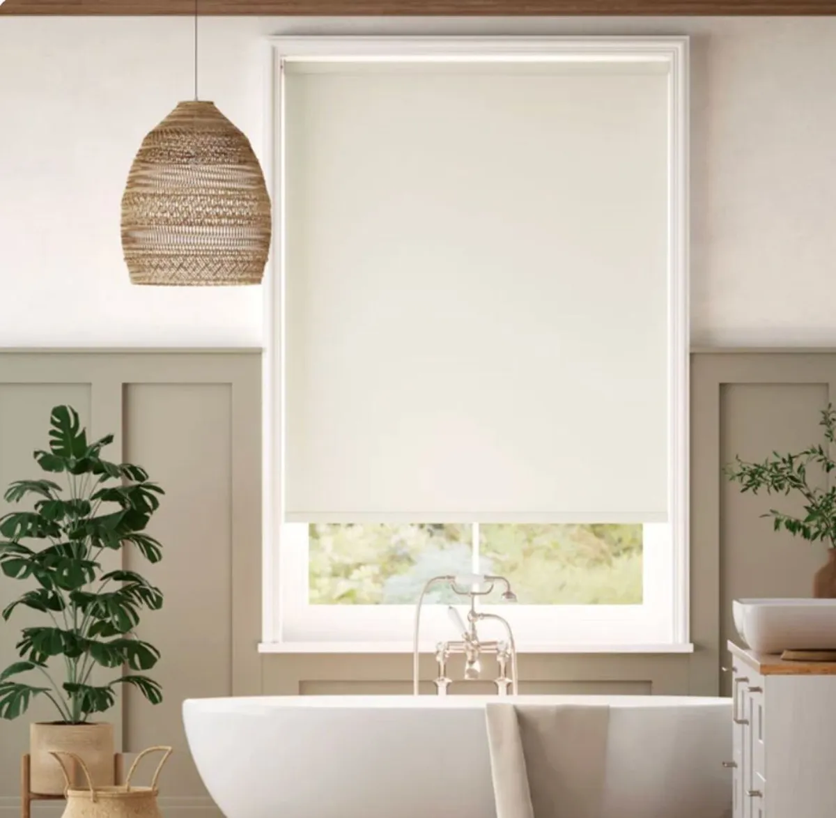 Brand New PVC Blackout Roller Blind – Cream – 830 - Image 1