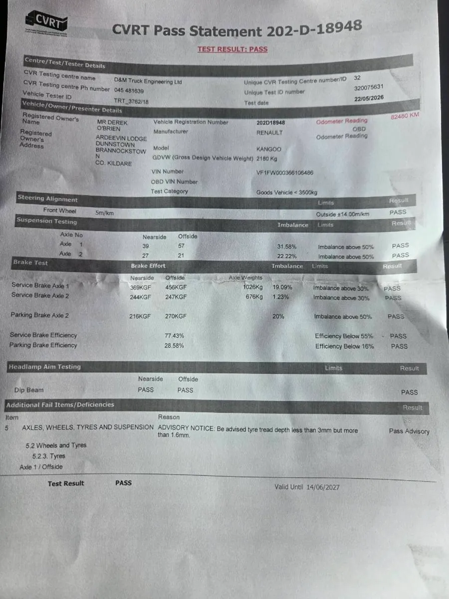 Renault Kangoo New Cvrt 6/27 - Image 2