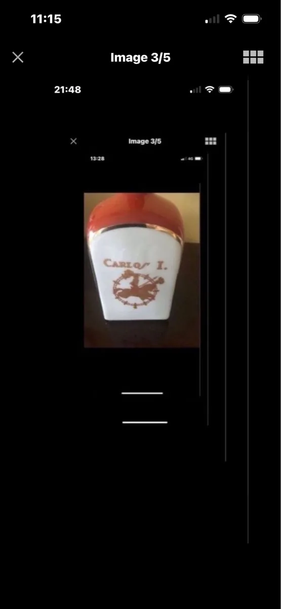 Very Rare Carlos 1 Ceramic Decanter - Image 3