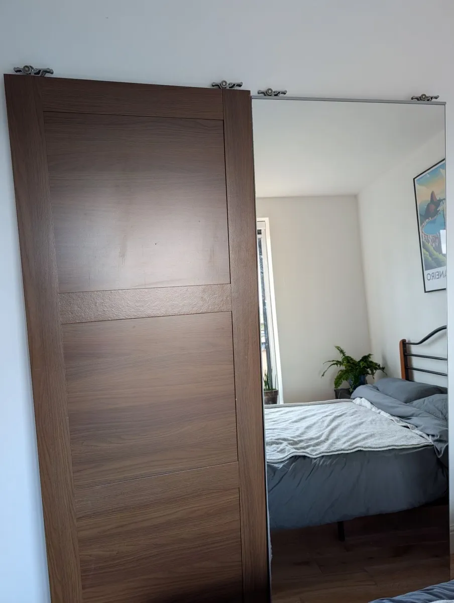 3 Sliding doors + Rails (only) Elga system to give