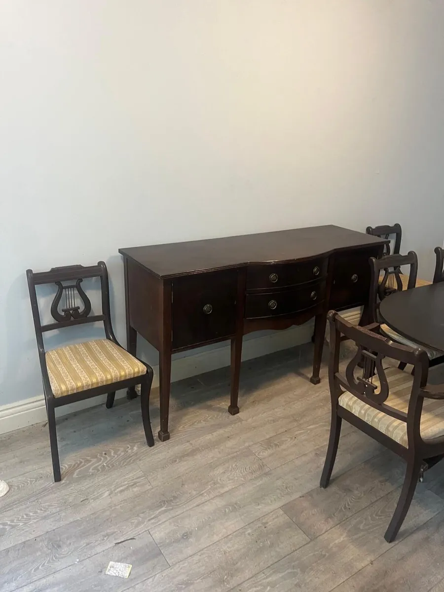Mahogany Dinning Room Table, Chairs & Sideboard - Image 2