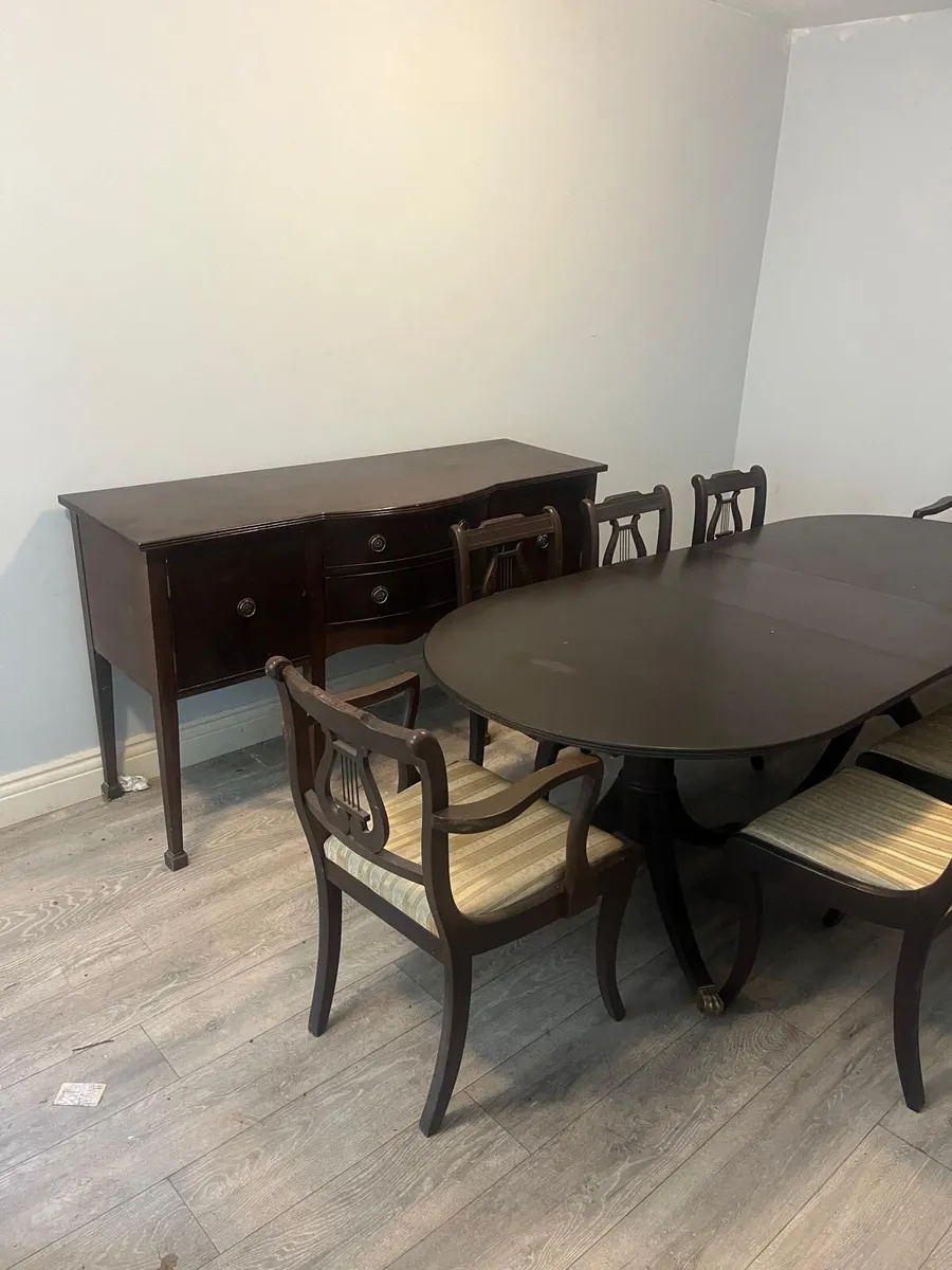 Mahogany Dinning Room Table, Chairs & Sideboard - Image 4