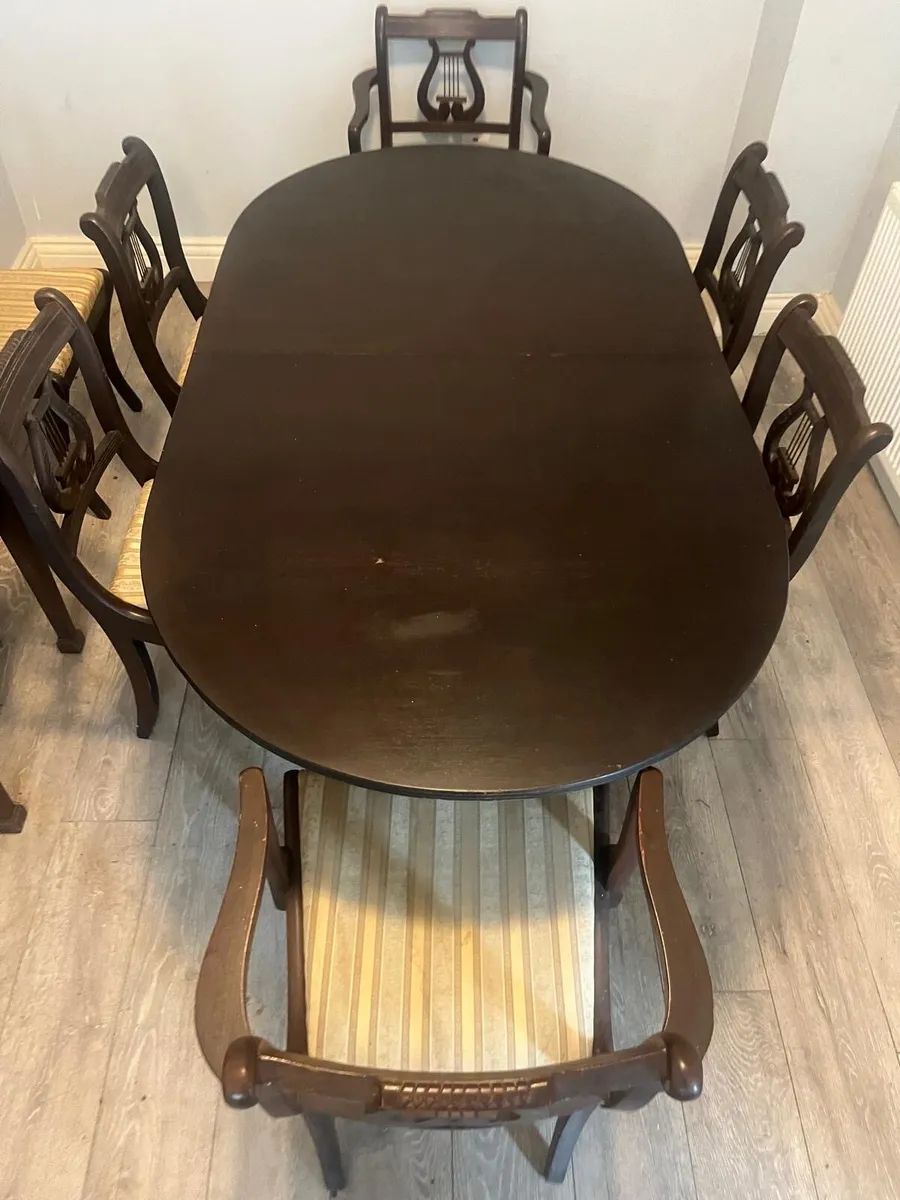 Mahogany Dinning Room Table, Chairs & Sideboard - Image 1