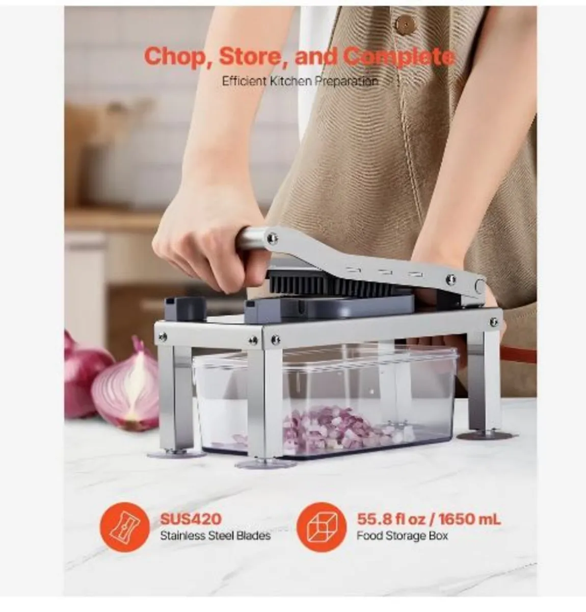 Vegetable Chopper Mandoline Slicer, - Image 3
