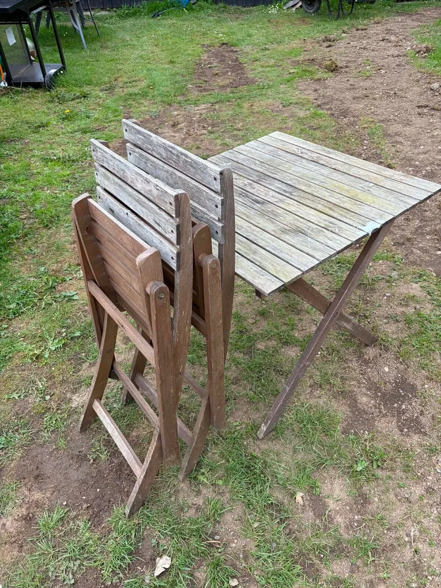 Foldable table and chairs garden furniture - Image 4