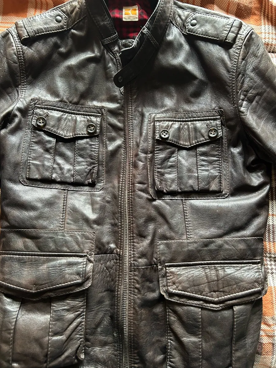 Hugo boss leather jacket - Image 1