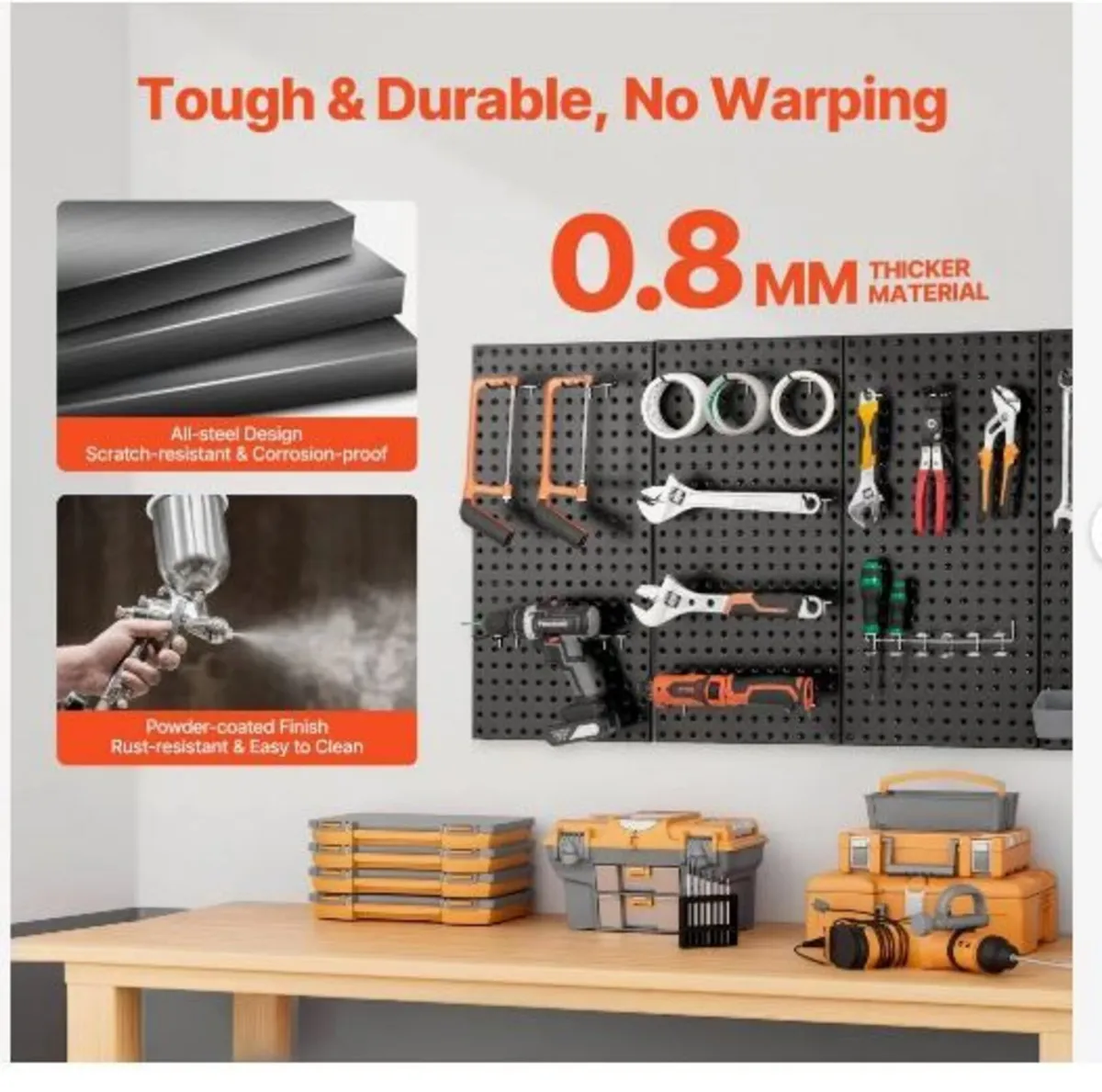 Metal Pegboard Panels, 24" x 12" Pegboard - Image 4