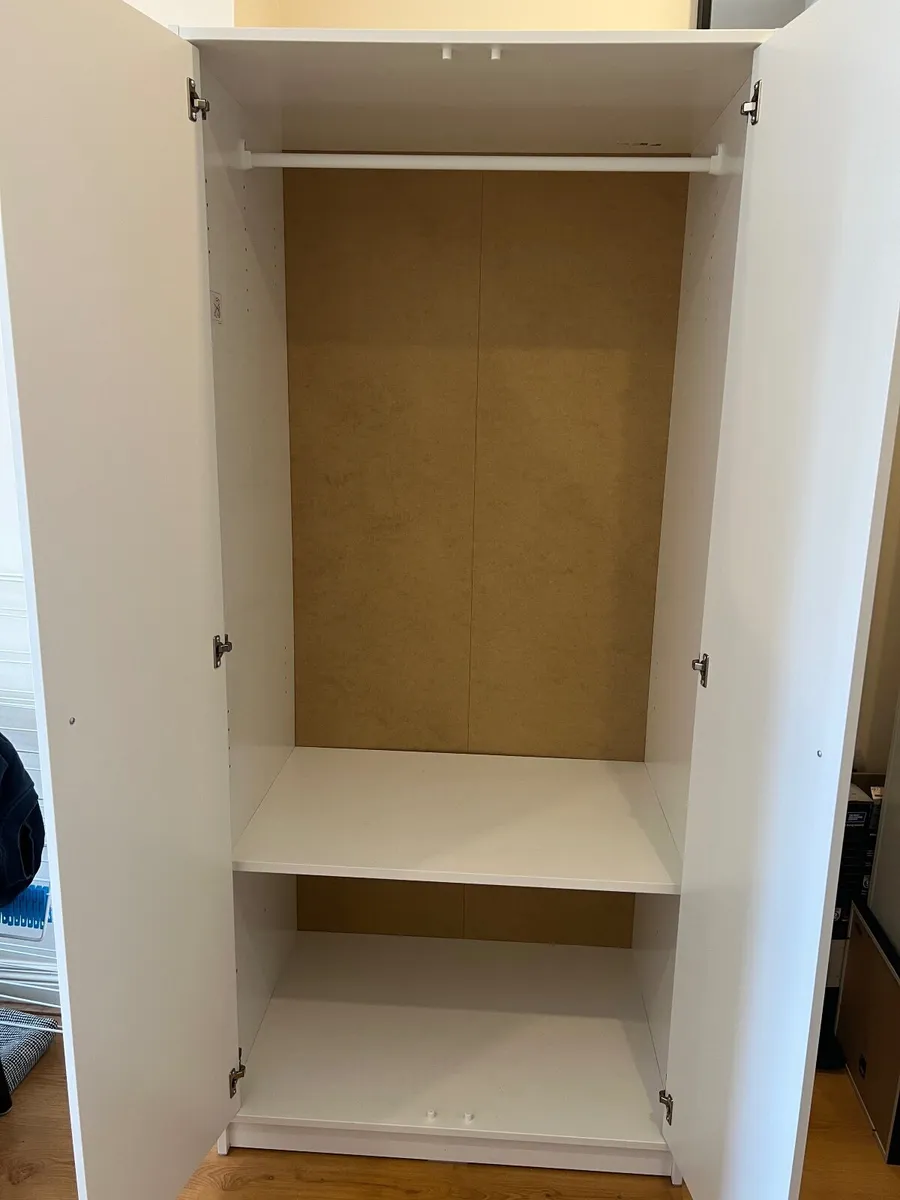 IKEA KLEPPSTAD 2-Door Wardrobe — White (As New) - Image 4