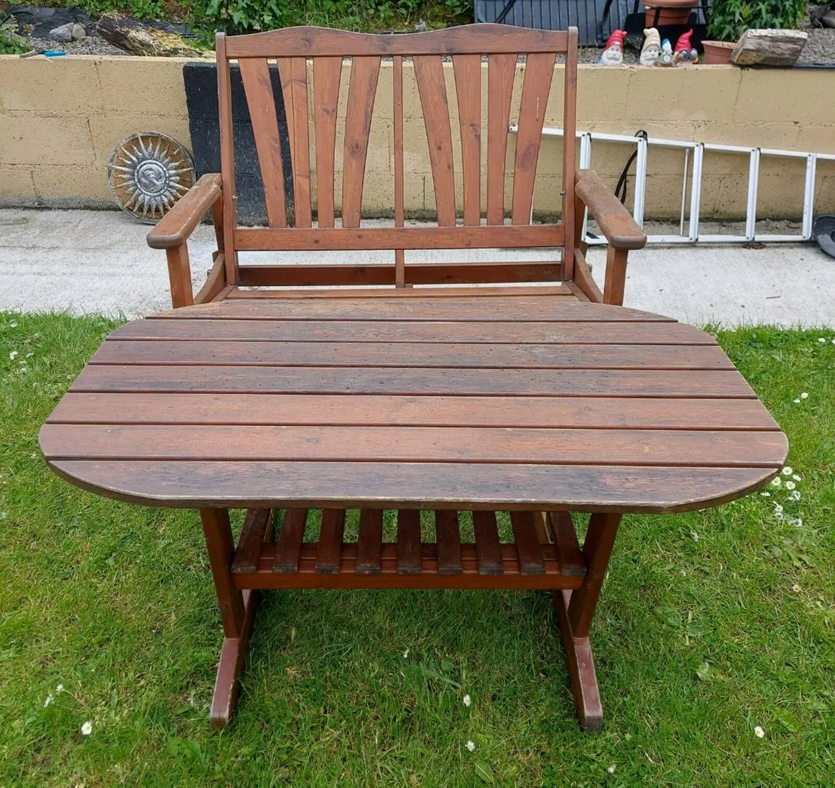 Wood Garden chair set - Image 2