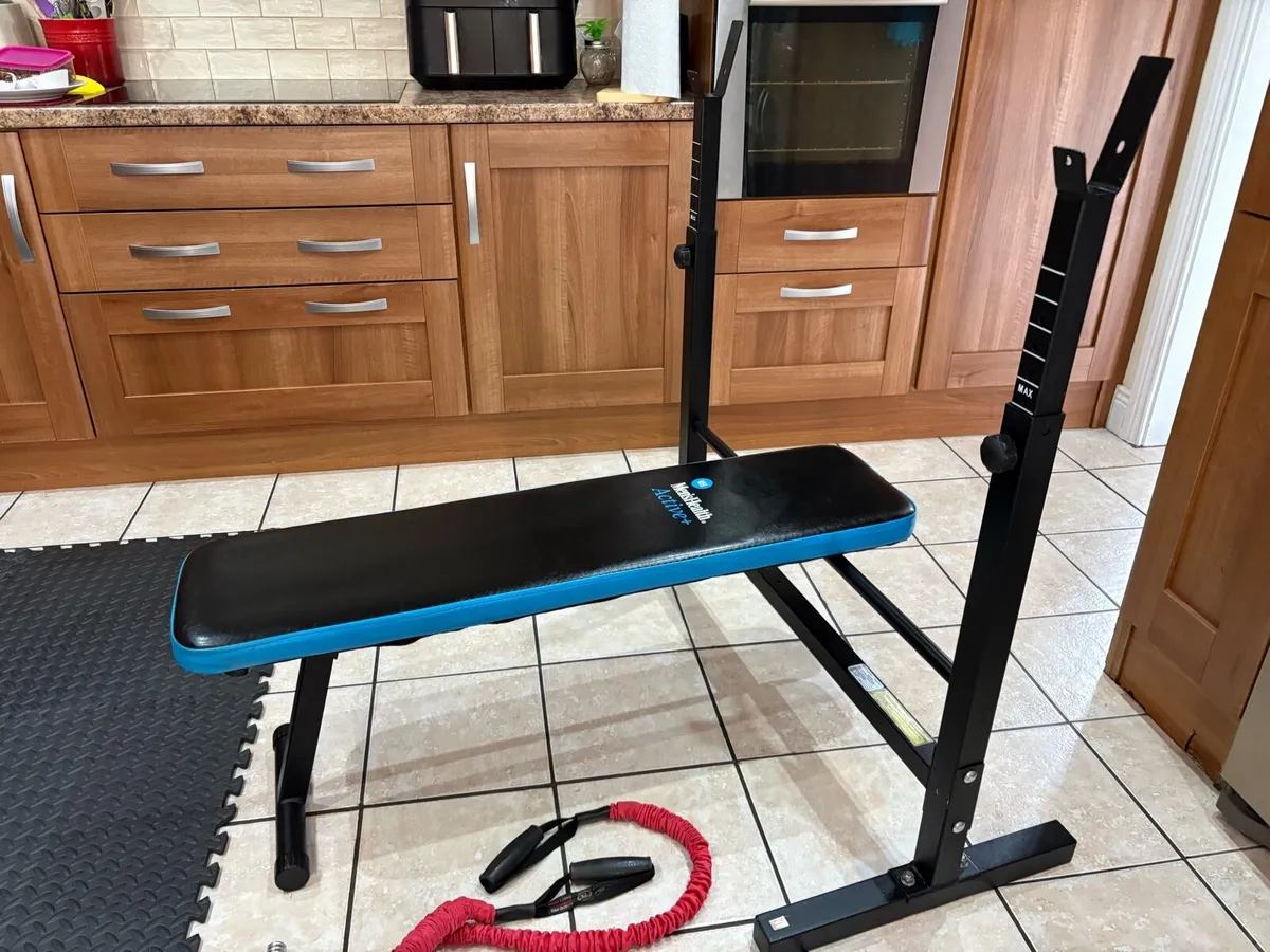 GYM WEIGHT BENCH COMPLETE SET, 50KG, BARS. MATS - Image 3
