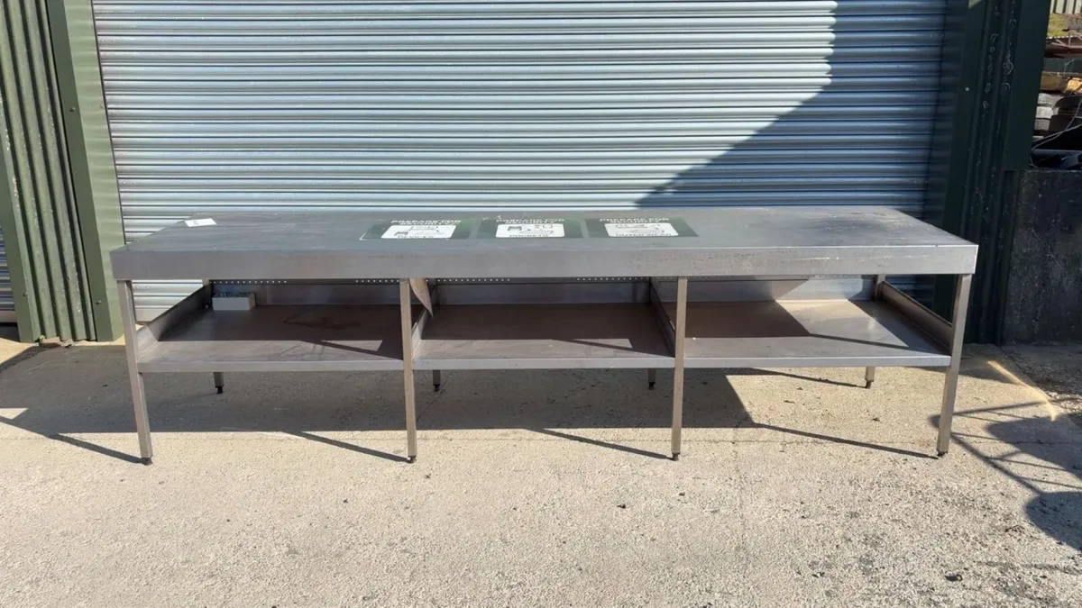 Stainless Workbench with 2 levels - Image 1
