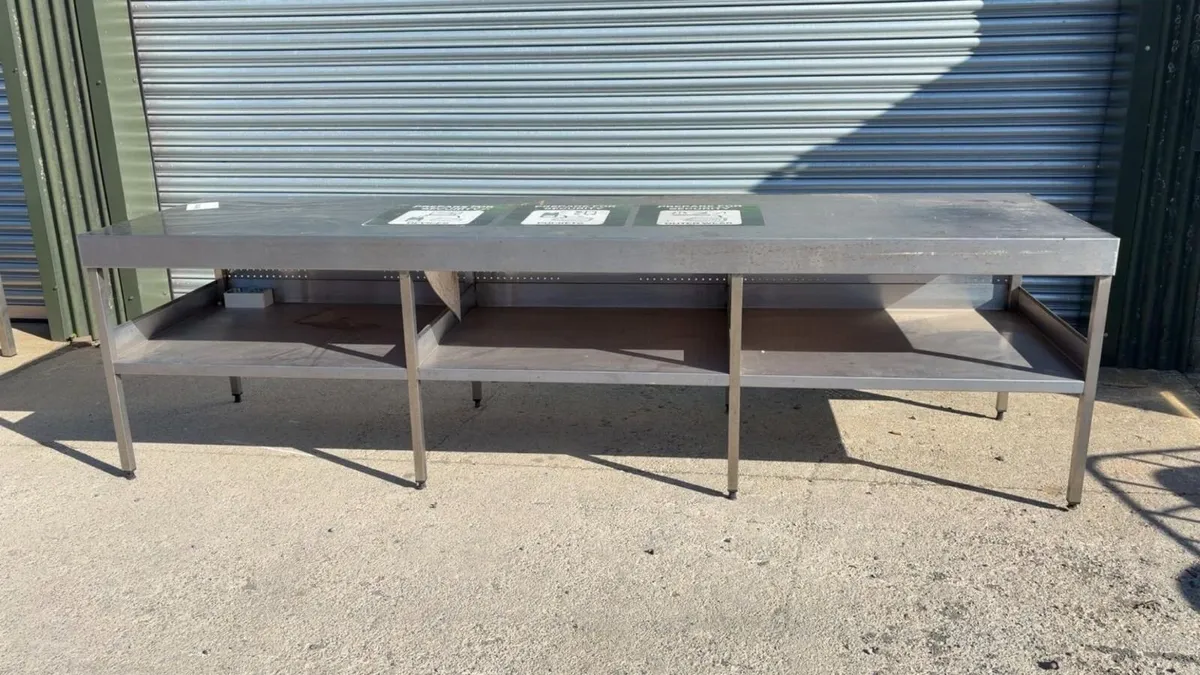 Stainless Workbench with 2 levels - Image 2