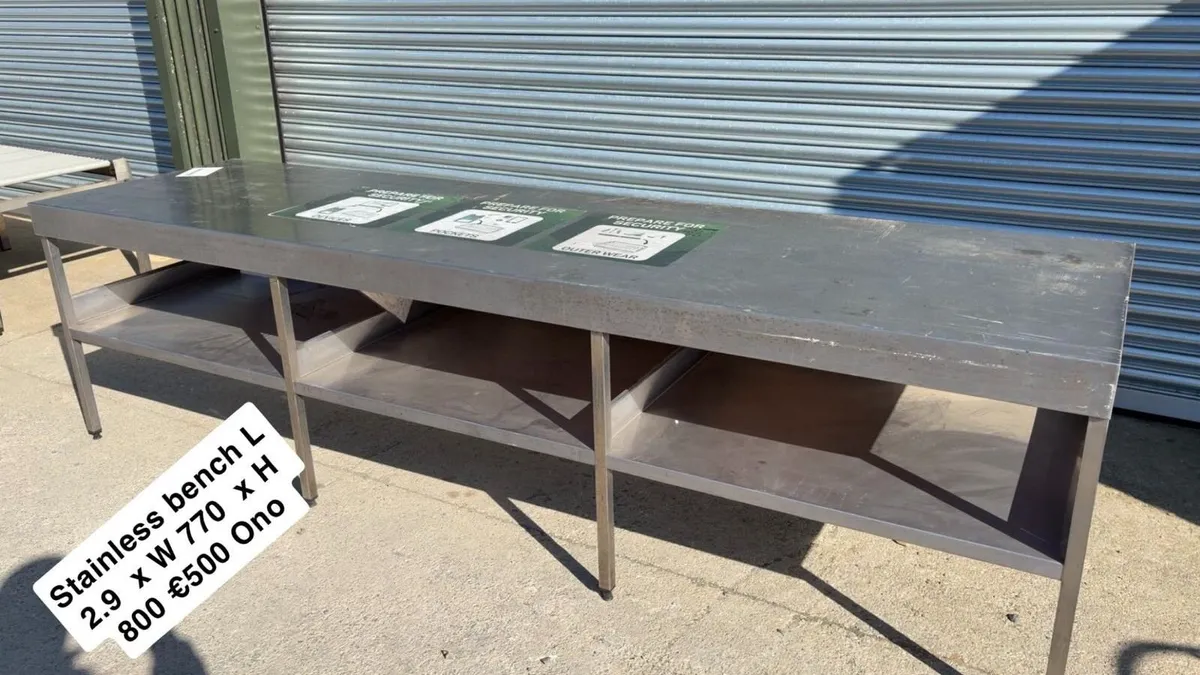 Stainless Workbench with 2 levels - Image 3