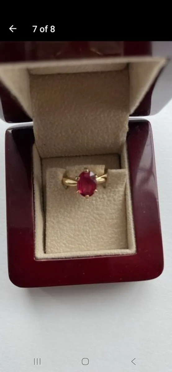 Ruby gold ring - Image 3