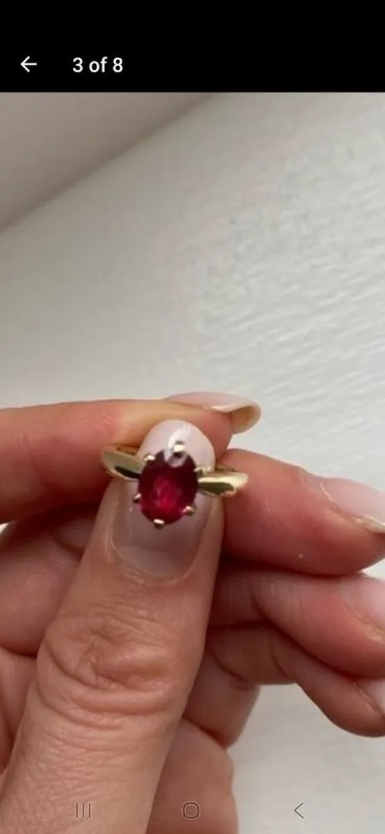 Ruby gold ring - Image 2