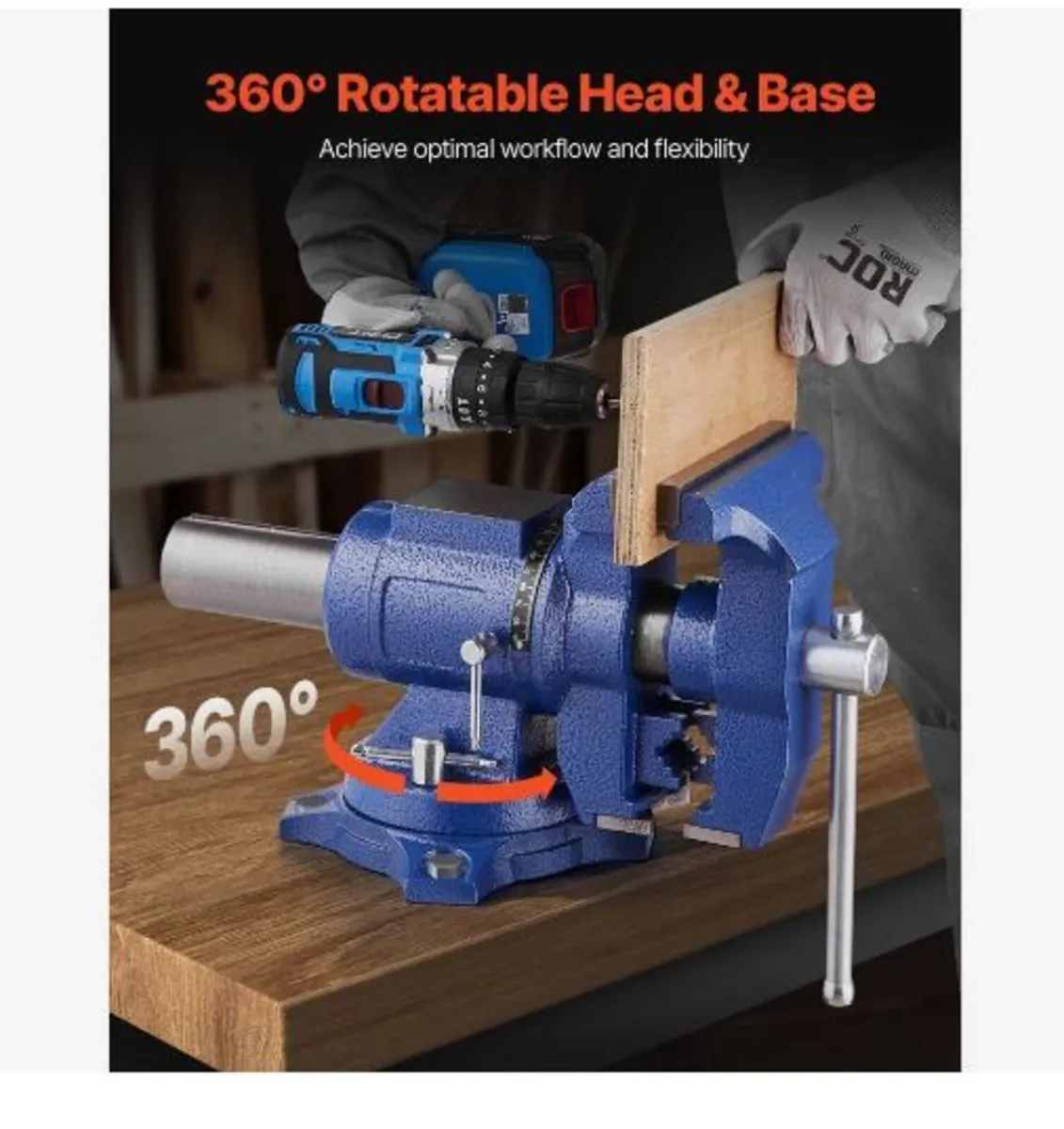 Heavy Duty Bench Vise, 165 mm / 6.5" Jaw Width - Image 4