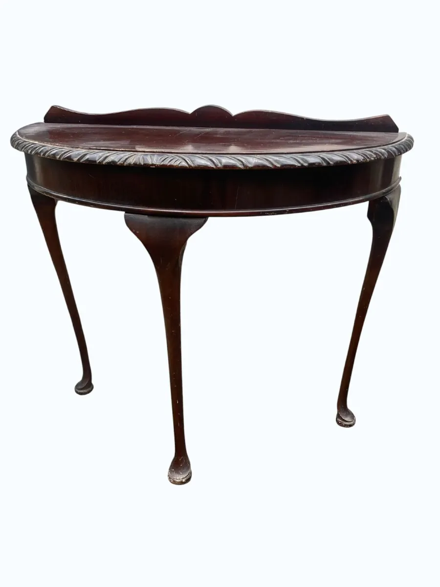 Vintage Console Table / Demi Lune / Hall Table - Image 1