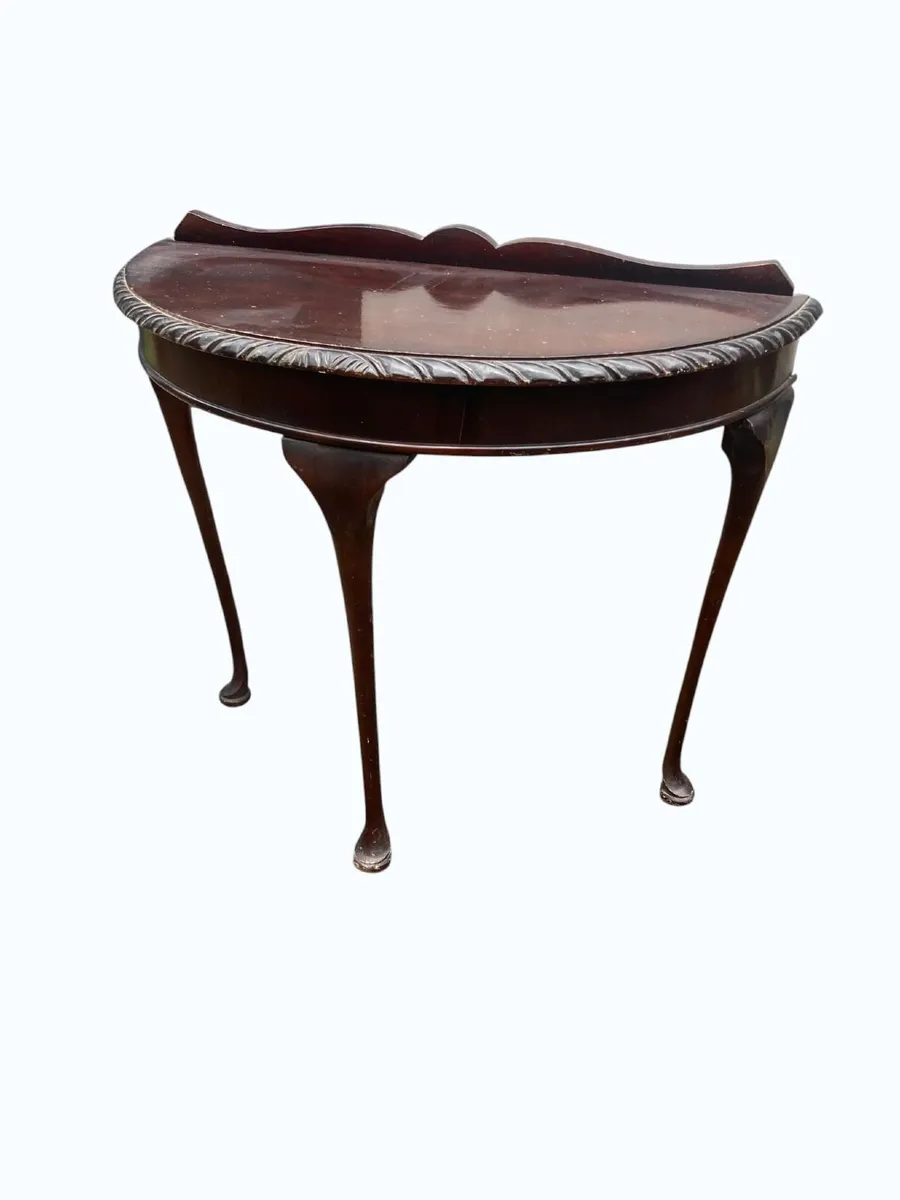 Vintage Console Table / Demi Lune / Hall Table - Image 2