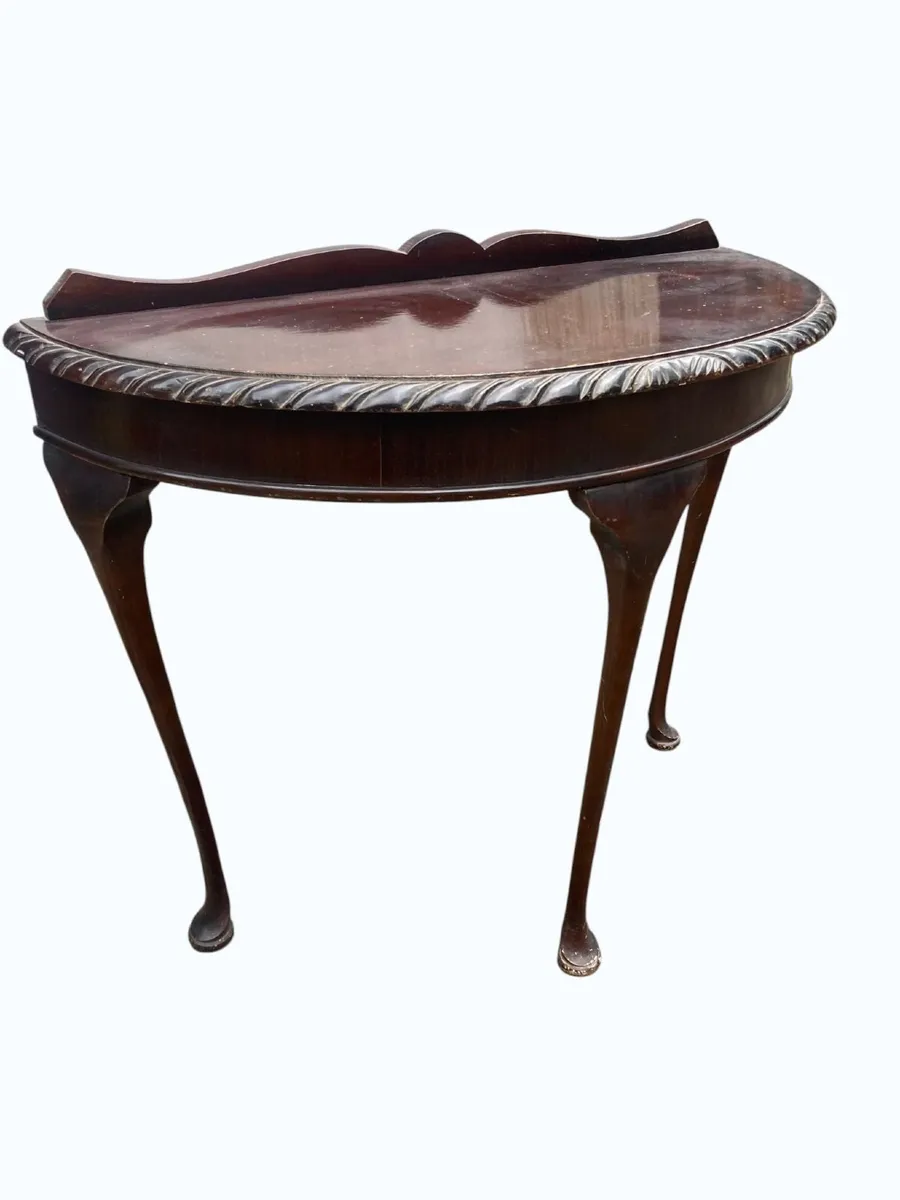 Vintage Console Table / Demi Lune / Hall Table - Image 4