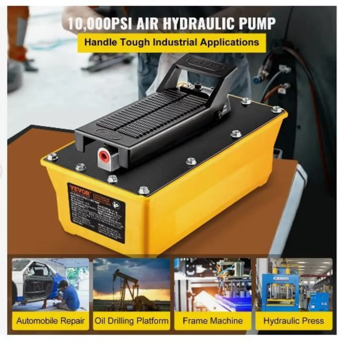 Air Hydraulic Pump, 10,000 PSI Hydraulic Foot - Image 3