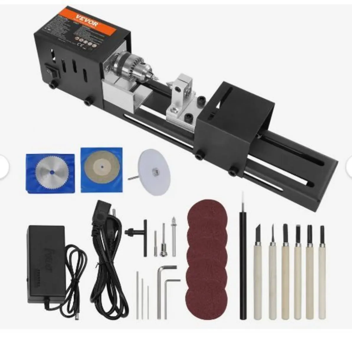 Mini Lathe Machine, 7 cm x 16 cm - Image 1
