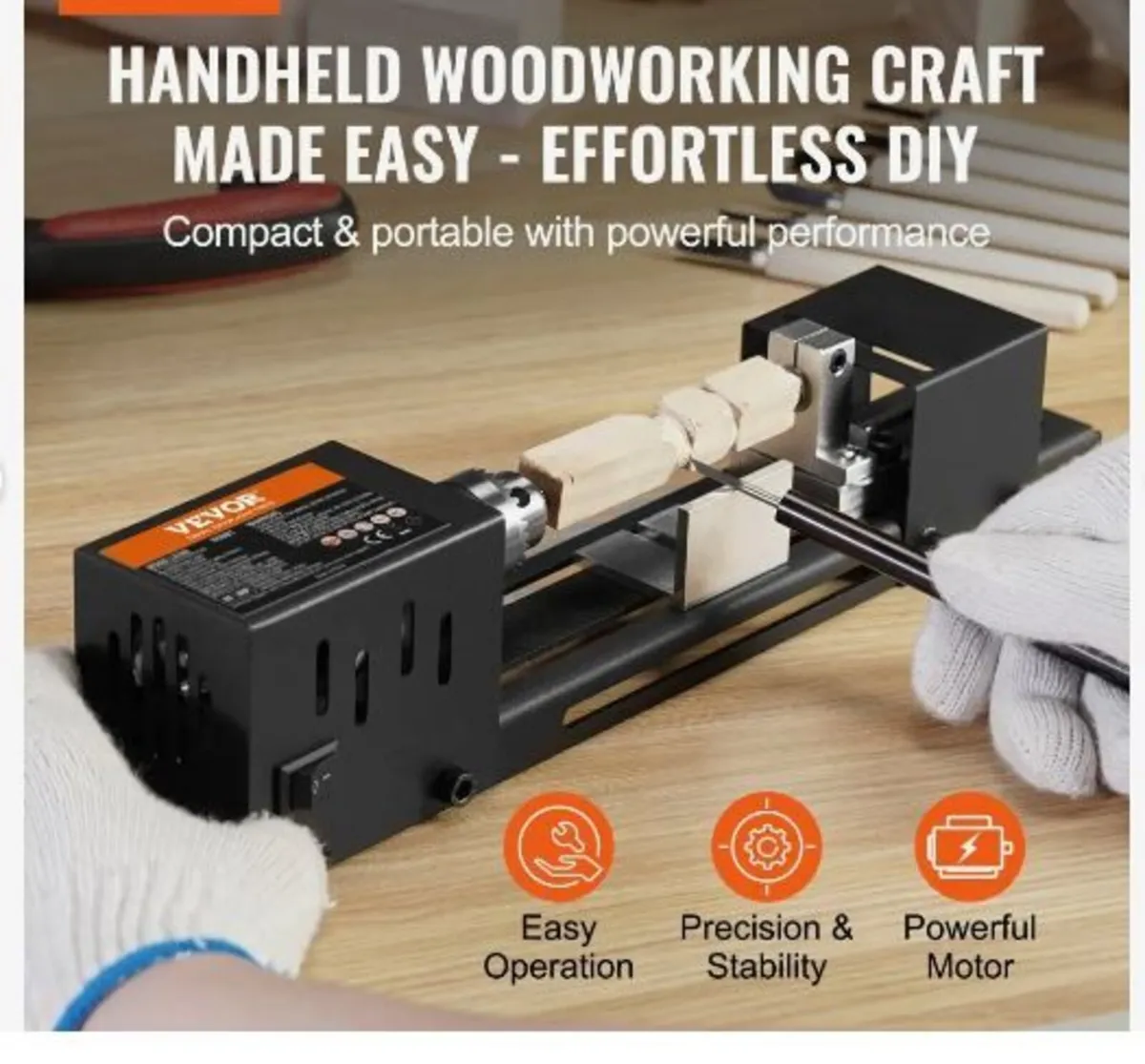 Mini Lathe Machine, 7 cm x 16 cm - Image 2