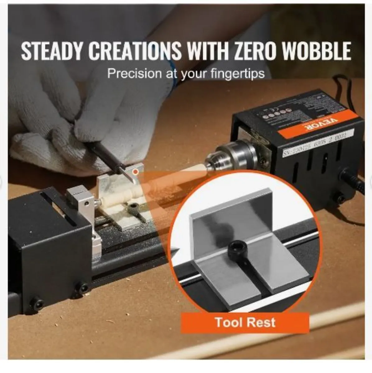 Mini Lathe Machine, 7 cm x 16 cm - Image 3