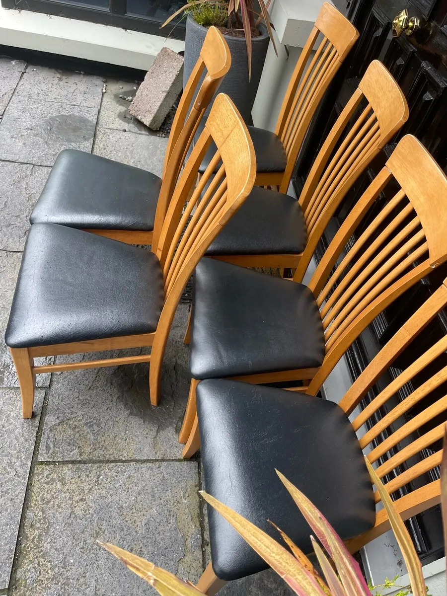 6 x Lovely Sturdy Kitchen Dining Chairs - Deliver - Image 2