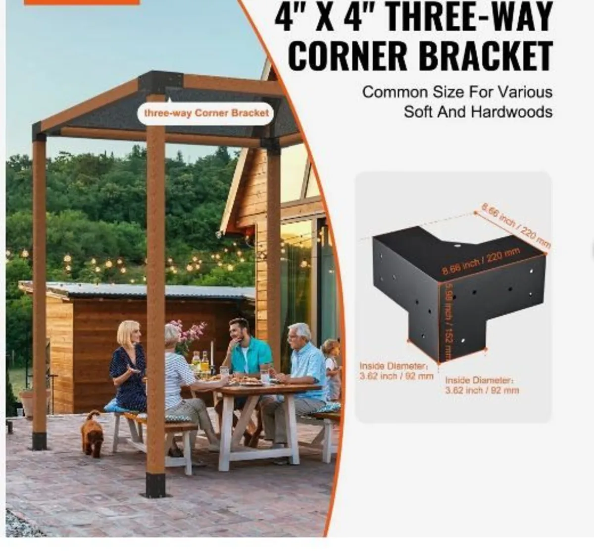Pergola Bracket Kit 10.2 cm x 10.2 cm - Image 2