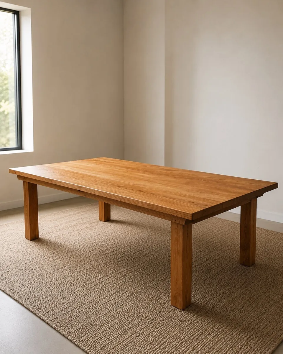 Solid Elm Dining Table - Image 1