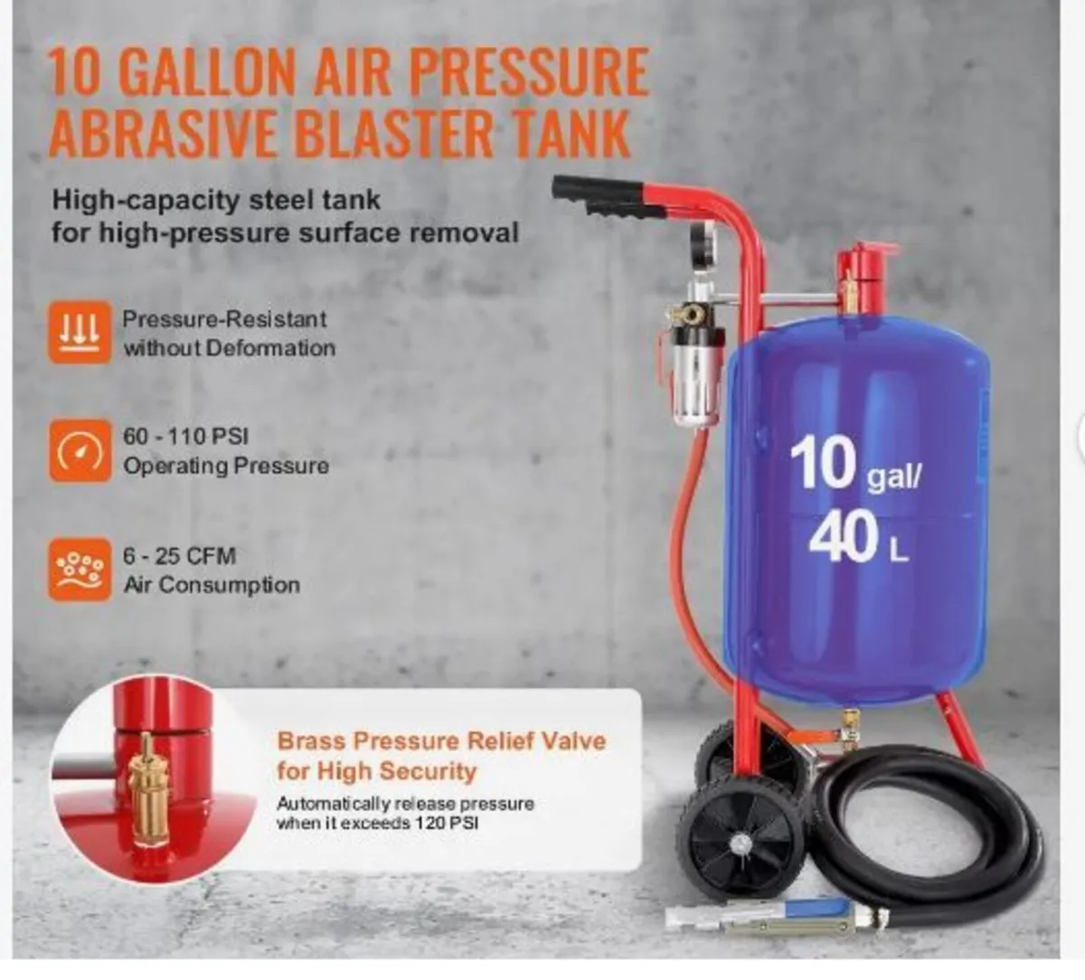 10Gal/40L Sandblaster Equipped - Image 3