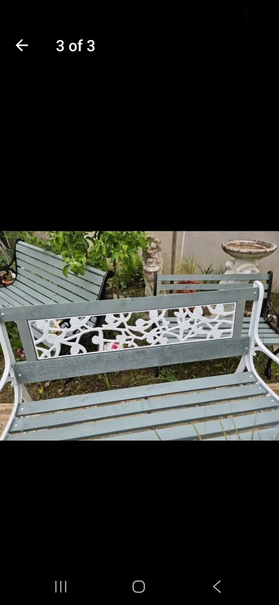 Garden bench cast iron bistro home house gift - Image 2