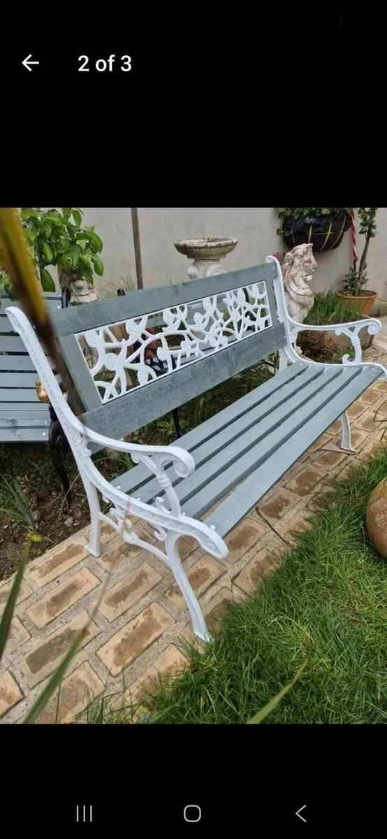 Garden bench cast iron bistro home house gift - Image 3