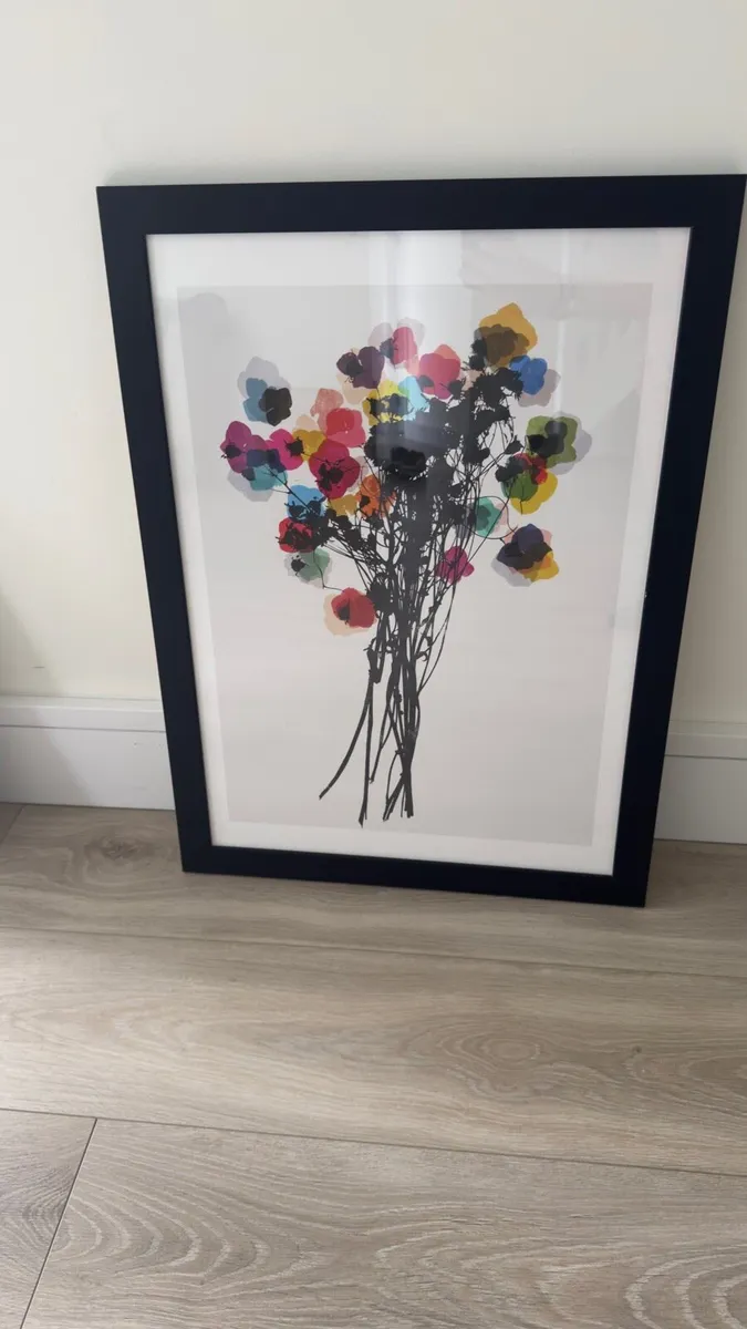 Contemporary Multi-Coloured Wildflower Print - Image 2