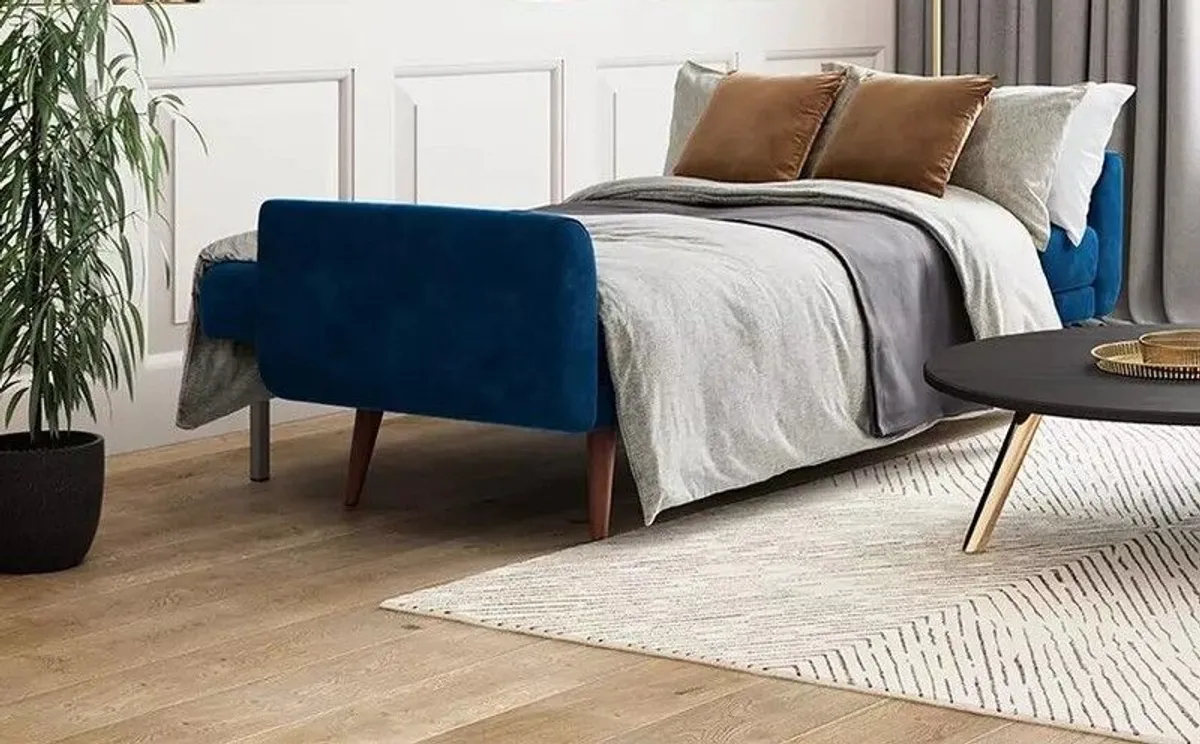 3 Seater Sofa Bed - Navy Blue - Image 4