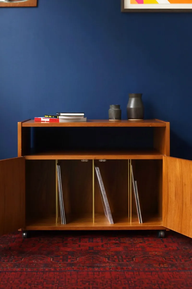 Mid century Record Cabinet Music Cube - Image 4