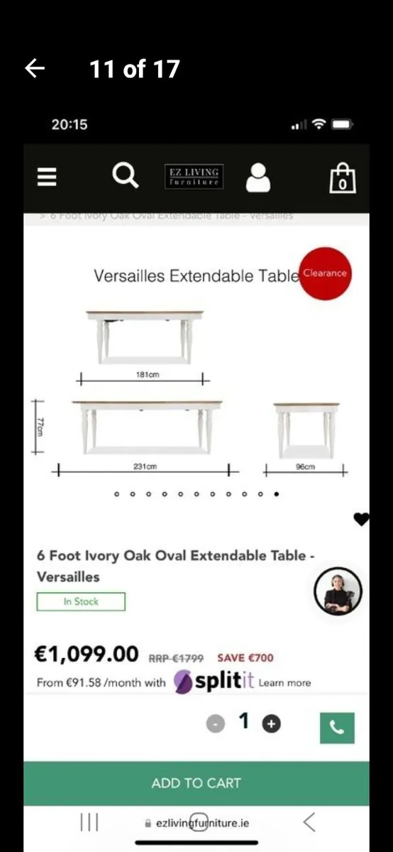 Dining Table and 4 chairs - Image 2