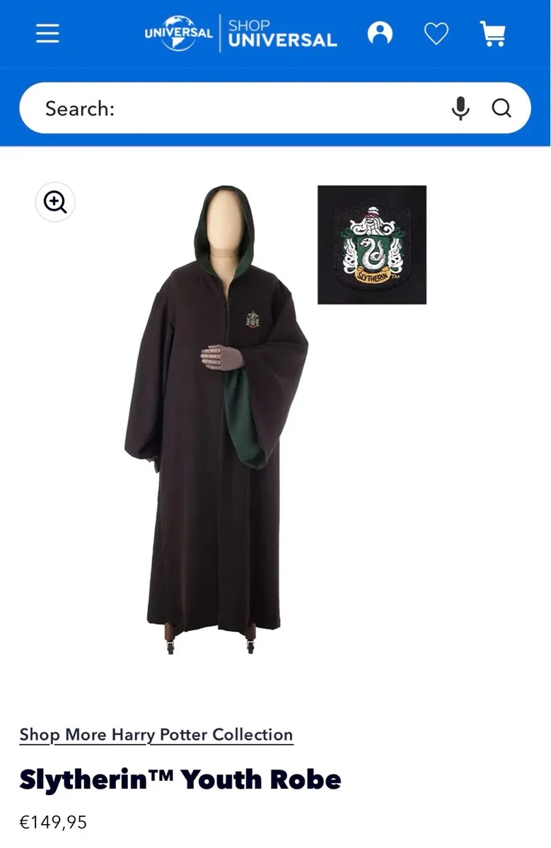Authentic Harry Potter Slytherin Robe - Image 3