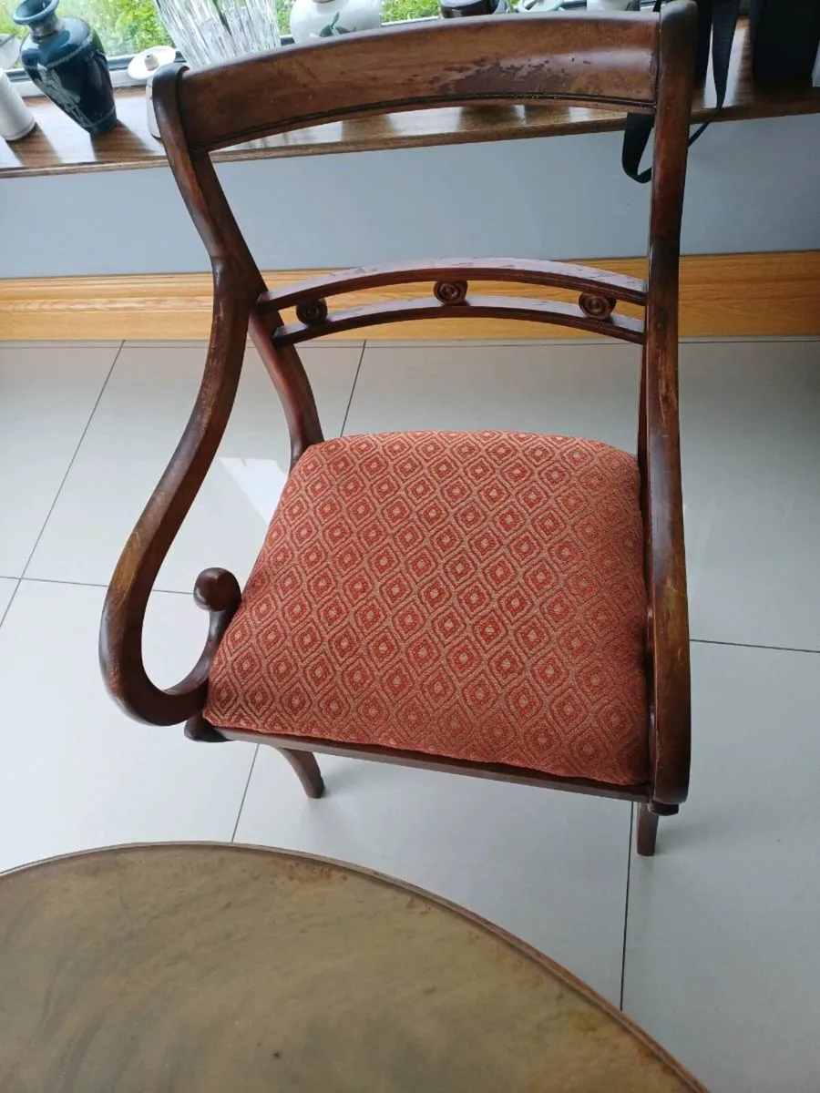 Mahonogy Dining Table & Chairs - Image 2